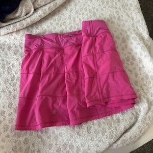 Lululemon Pink Pace Rival Skirt Tall